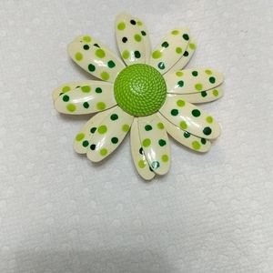 Mod West German made enameled flower pin